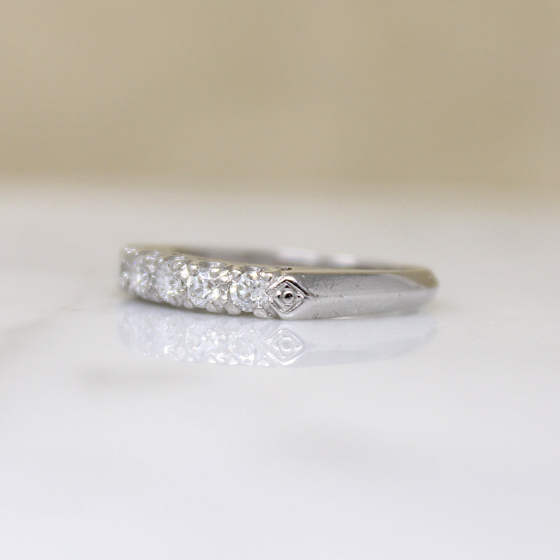 Timeless Five Diamond Platinum Wedding Band