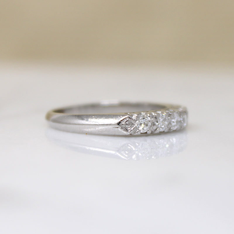 Timeless Five Diamond Platinum Wedding Band