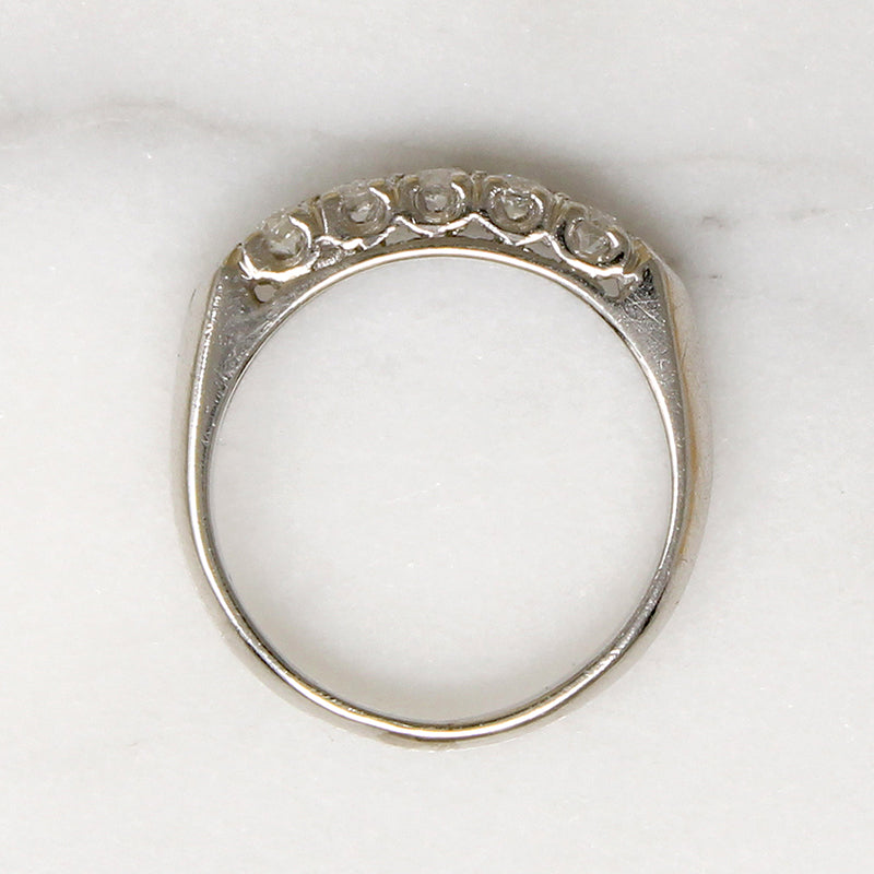 Timeless Five Diamond Platinum Wedding Band