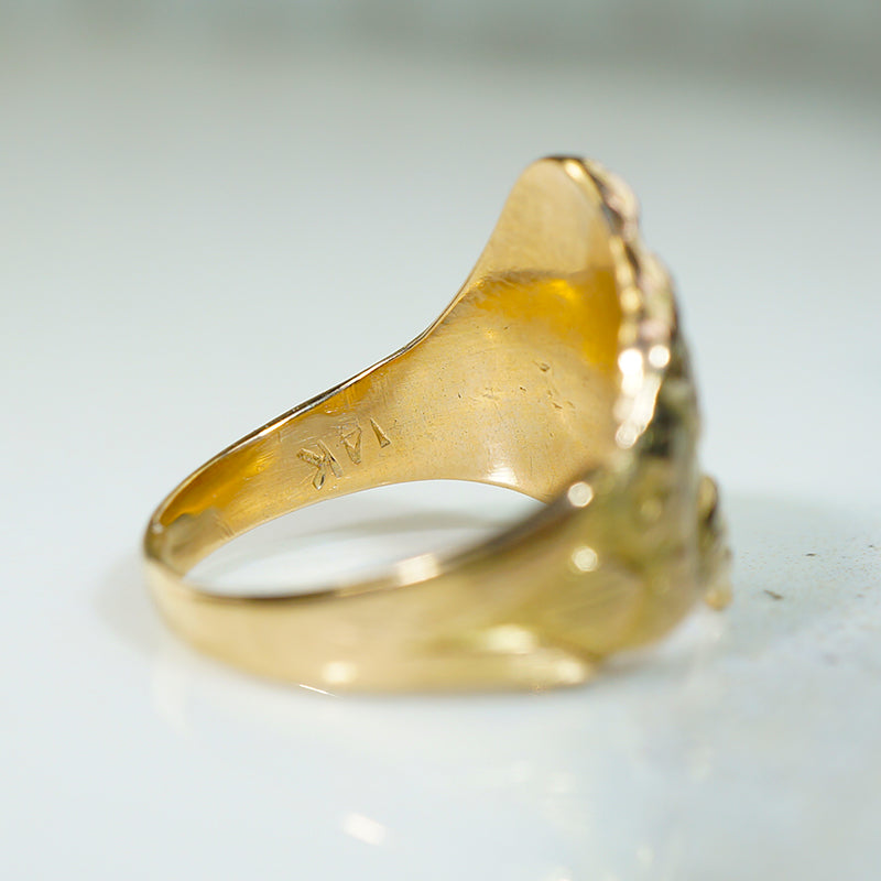 Gold Lion Ring Dated 1920