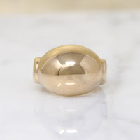 14k Gold Dome Ring with Retro Details