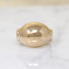 14k Gold Dome Ring with Retro Details