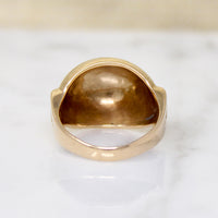 14k Gold Dome Ring with Retro Details