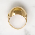 14k Gold Dome Ring with Retro Details