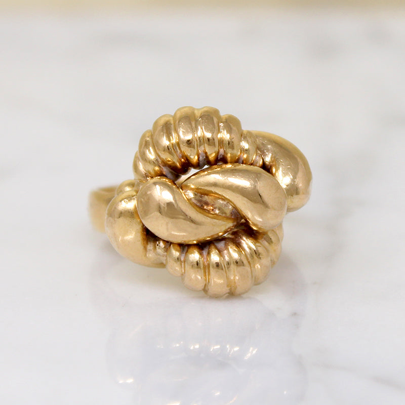 Twist Within a Twist 18k Gold Retro Ring