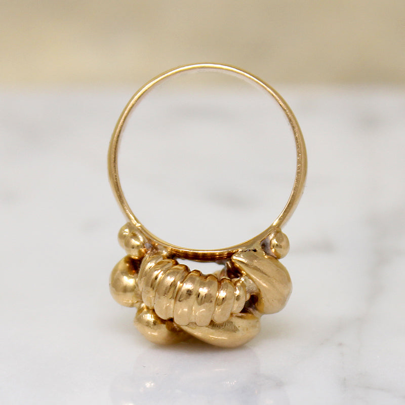 Twist Within a Twist 18k Gold Retro Ring