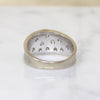 Convex White Gold Band with Star-Set Diamonds