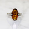 Smouldering Citrine in Sinuous Filigree Ring