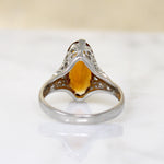 Smouldering Citrine in Sinuous Filigree Ring