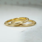 Unique Vintage 18k Yellow Gold Bands