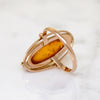 Graceful Russian Amber Mid Century Ring