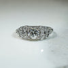 Platinum Vintage 1930s Old European Diamond Ring
