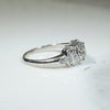 Platinum Vintage 1930s Old European Diamond Ring