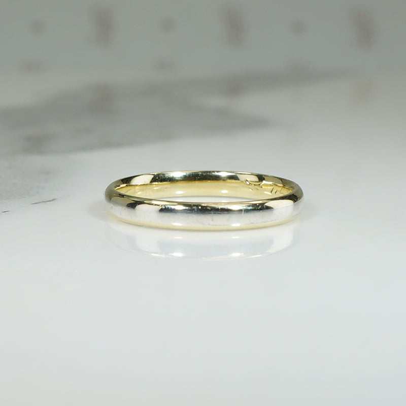 Silver and Gold Vintage Wedding Band