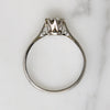 Bright White Diamond in 1950's Platinum Solitaire Ring