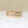 Swanky Wide Diamond & Gold Band