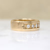 Swanky Wide Diamond & Gold Band