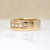 Swanky Wide Diamond & Gold Band