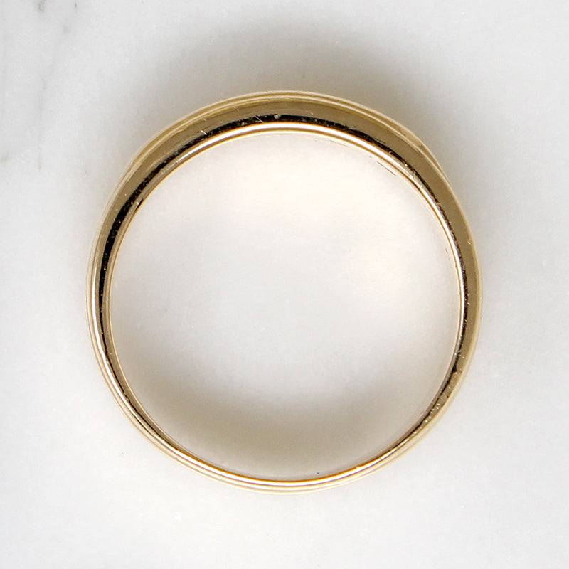 Swanky Wide Diamond & Gold Band