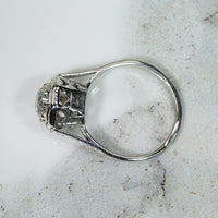 Belias 18k Filigree Old Mine Cut Diamond Engagement Ring