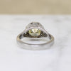 Pale Yellow Diamond in Glamorous Platinum Engagement Ring