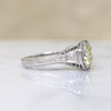 Pale Yellow Diamond in Glamorous Platinum Engagement Ring