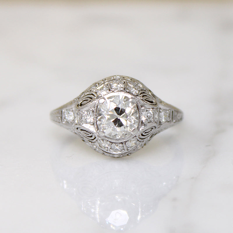 Magnificent Edwardian Diamond & Platinum Dome Ring