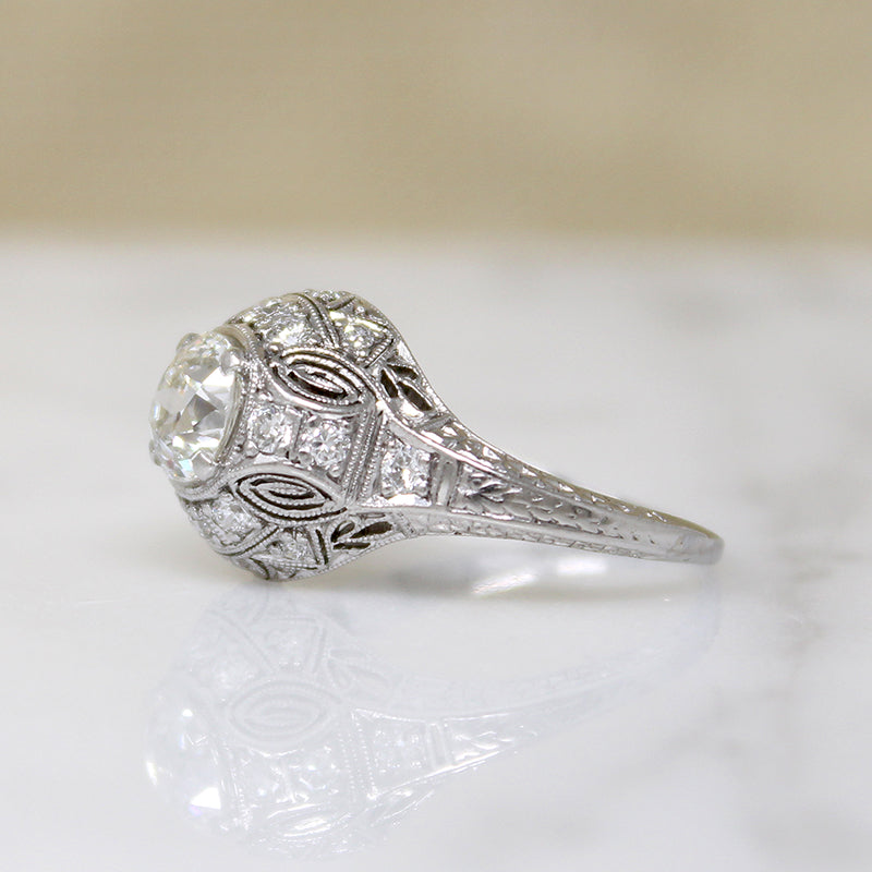 Magnificent Edwardian Diamond & Platinum Dome Ring