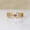 Warm Old European Cut Diamond in Sophisticated Bezel Ring
