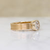 Warm Old European Cut Diamond in Sophisticated Bezel Ring