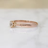 Old Mine Cushion Cut Diamond in Rosy Gold Solitaire Ring