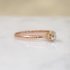 Old Mine Cushion Cut Diamond in Rosy Gold Solitaire Ring