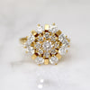 Fantastic Firework Diamond & Gold Cluster Ring