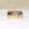 Double Row of Diamonds Bold Two-Tone Band
