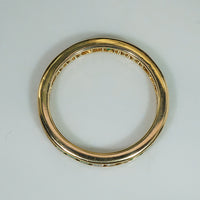 Vintage Emerald and Diamond 18k Eternity Band