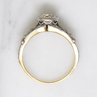 Rare Belle Époque 1.08ct Old Euro Cut Diamond Ring 