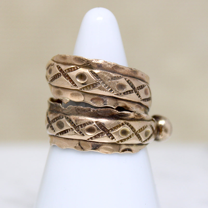 Strange Early Victorian 12k Gold Snake Ring