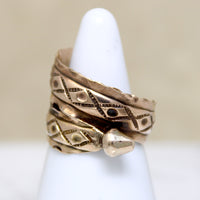 Strange Early Victorian 12k Gold Snake Ring