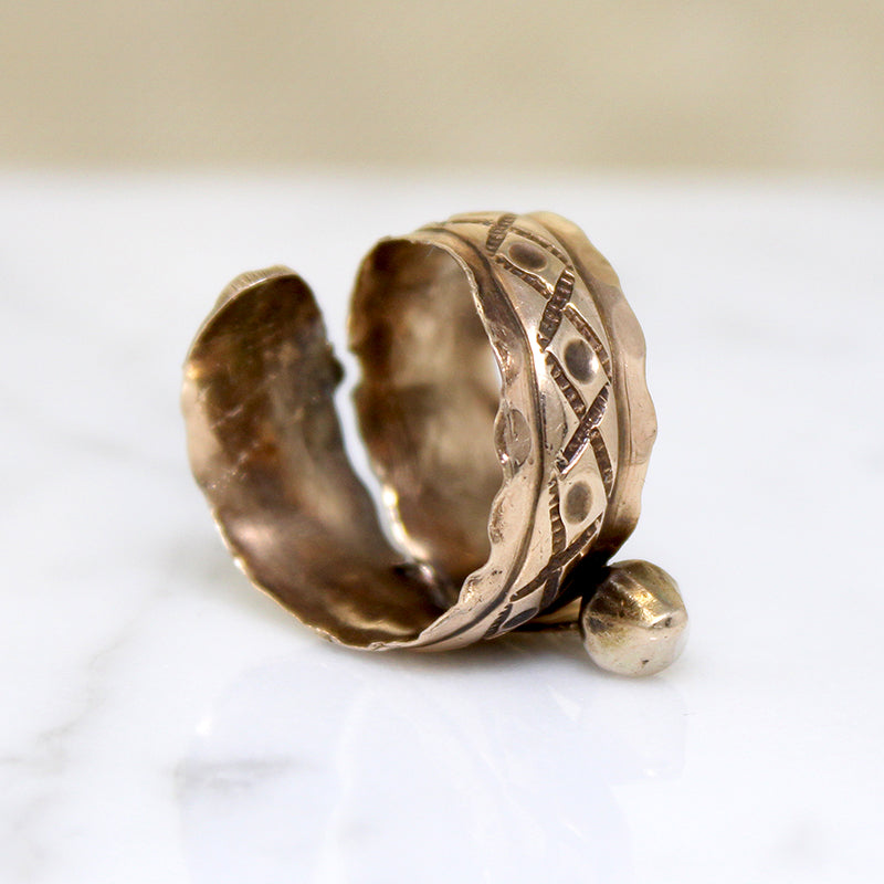 Strange Early Victorian 12k Gold Snake Ring