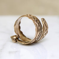 Strange Early Victorian 12k Gold Snake Ring