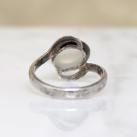 Lambent Moonstone in Sterling SIlver Bypass Ring