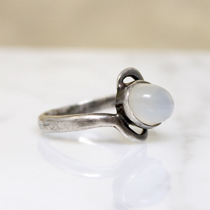 Lambent Moonstone in Sterling SIlver Bypass Ring