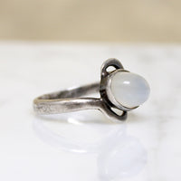 Lambent Moonstone in Sterling SIlver Bypass Ring