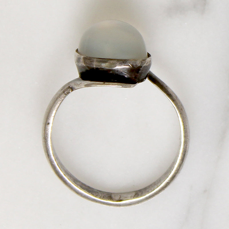 Lambent Moonstone in Sterling SIlver Bypass Ring