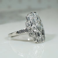 Beautiful Platinum Art Deco Diamond Ring