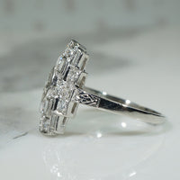 Beautiful Platinum Art Deco Diamond Ring