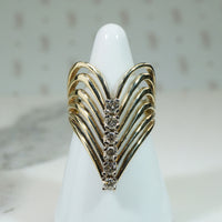Fabulous 1960s Gold and Diamond Butterfly Ring