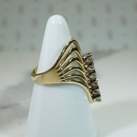 Fabulous 1960s Gold and Diamond Butterfly Ring