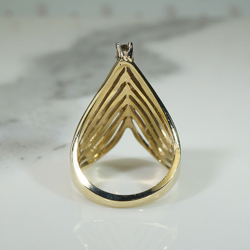 Fabulous 1960s Gold and Diamond Butterfly Ring
