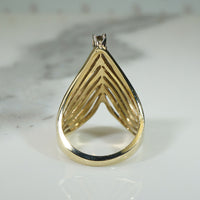 Fabulous 1960s Gold and Diamond Butterfly Ring